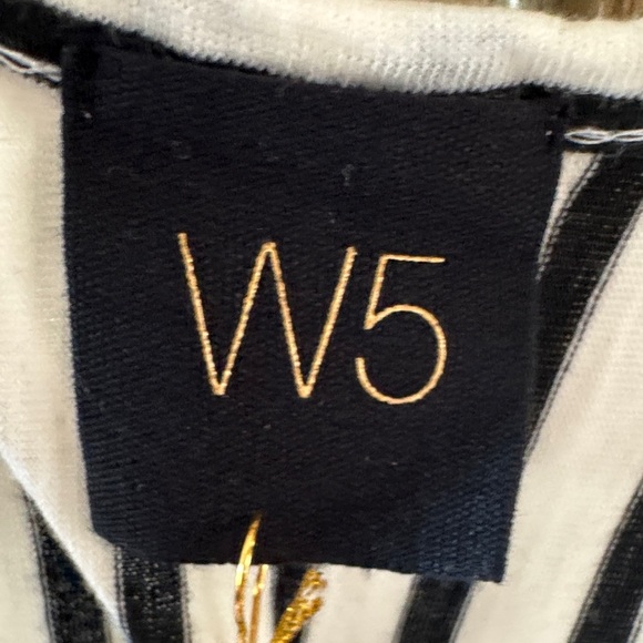 W5 Black and White Striped Tank Top - Picture 3 of 3
